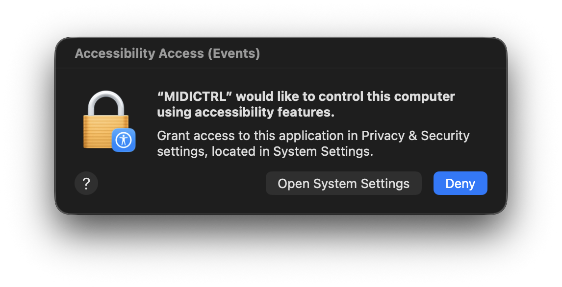 accessibility prompt