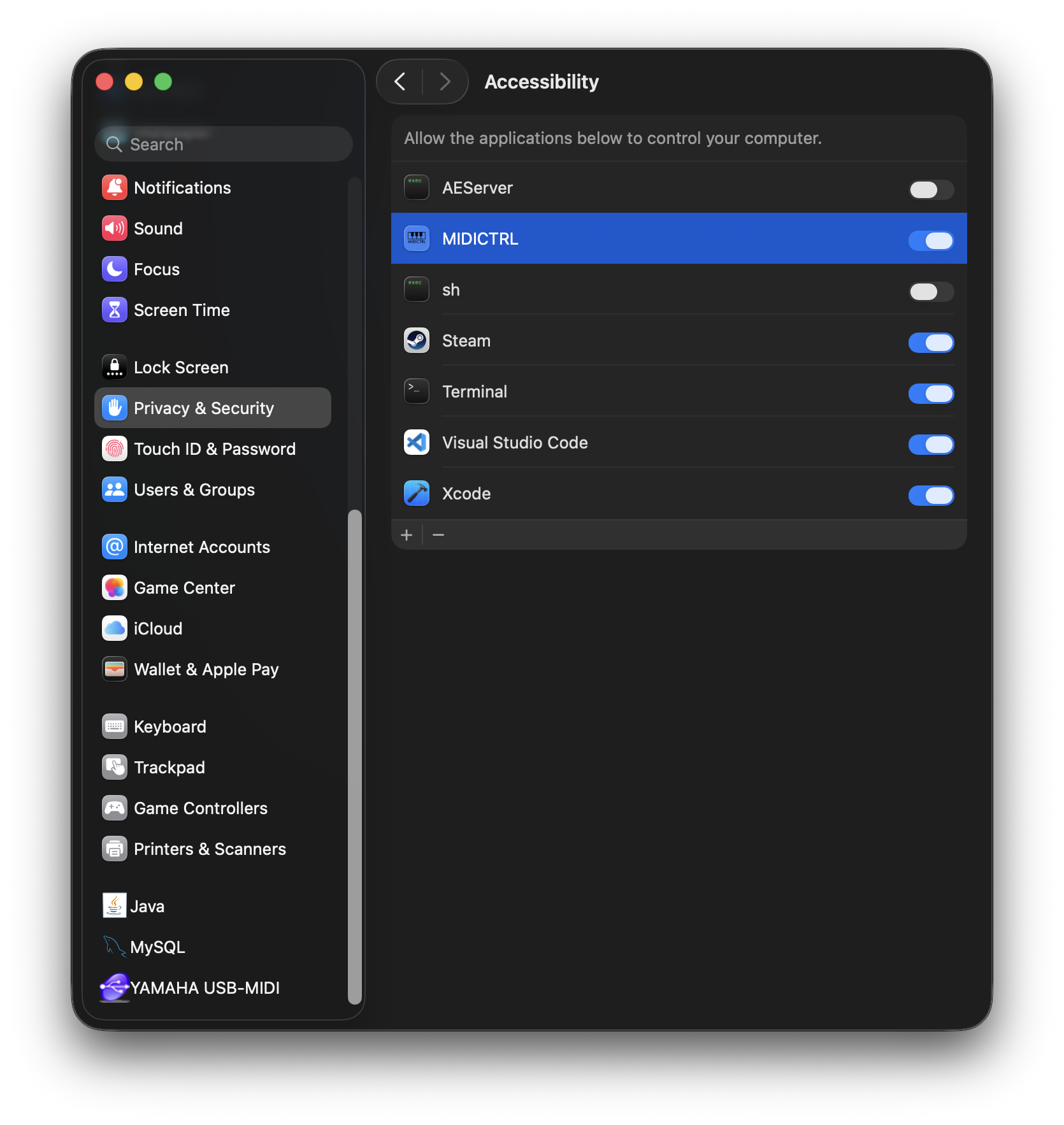 accessibility settings